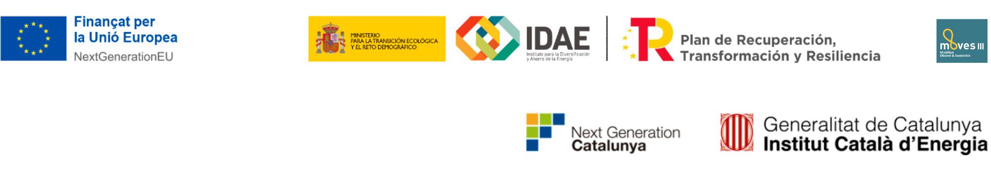 Actuació subvencionada pel Programa MOVES III. finançada per la Unió Europea - NextGenerationEU, en el marc del Pla de recuperació, Transformació i Resiliència